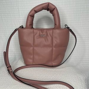 DKNY quilted  mini tote antique rose